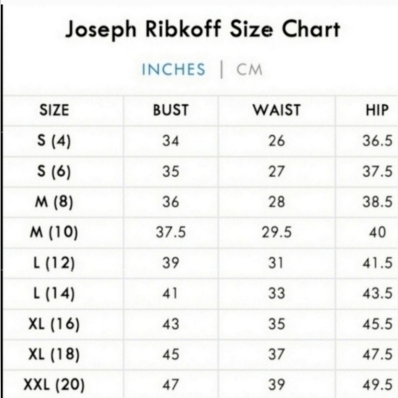 Joseph Ribkoff Black with White Trim Midi Dress Short Sleeve Belt Detail Size 6 - Picture 10 of 10